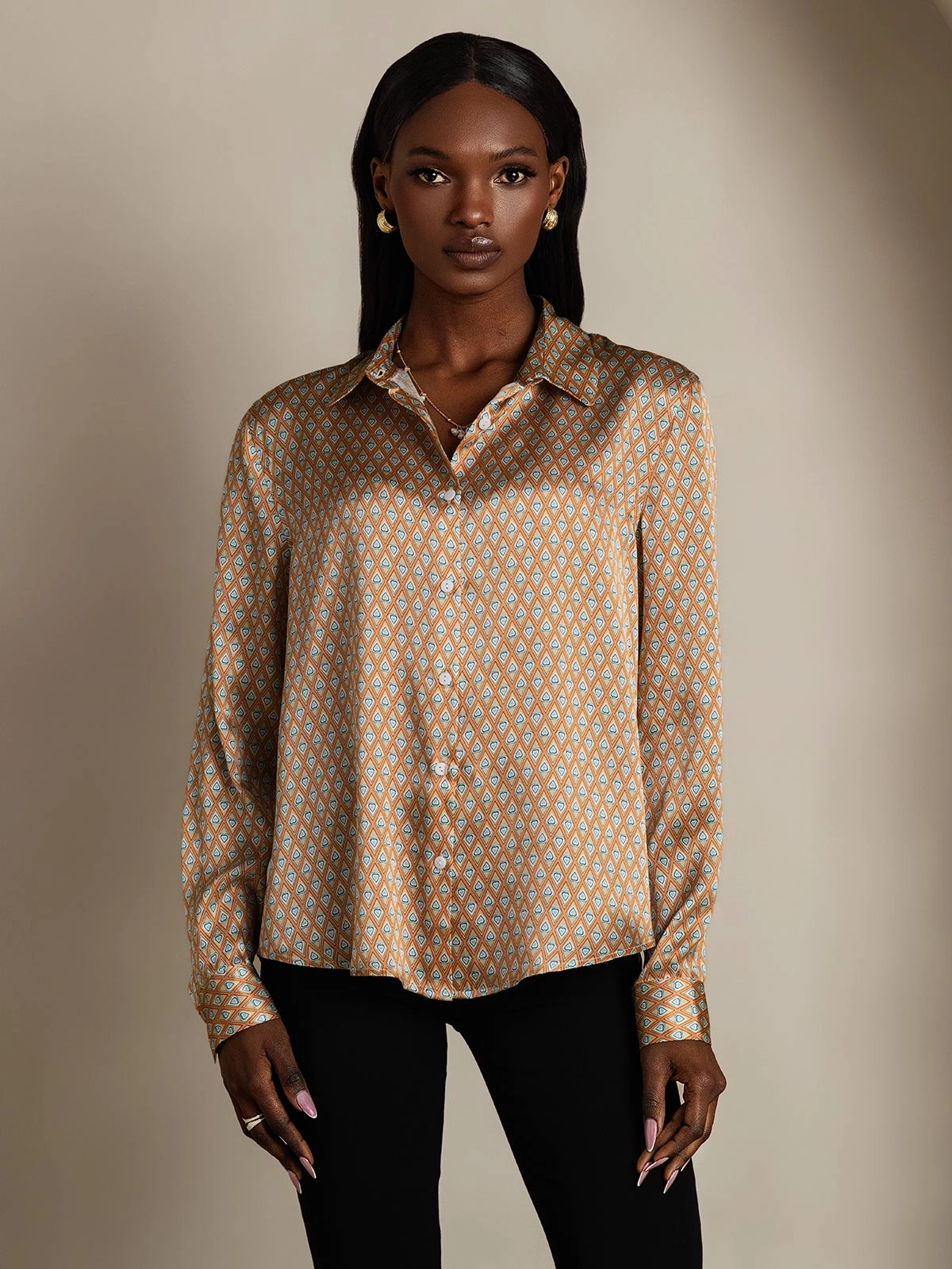 19Momme Silk Basic Lapel Shirt