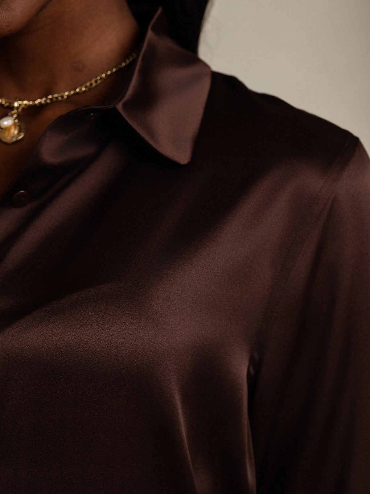 19Momme Silk Basic Lapel Shirt