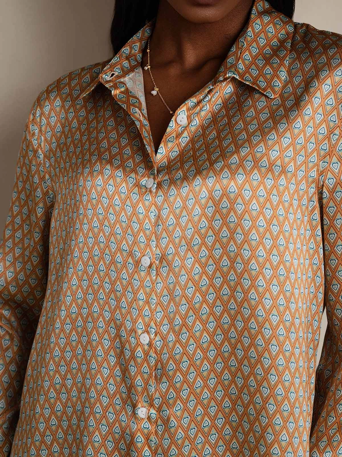 19Momme Silk Basic Lapel Shirt