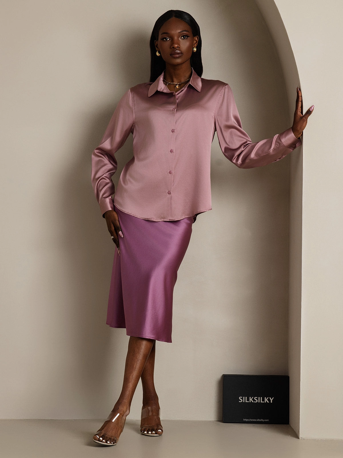 19Momme Silk Basic Lapel Shirt