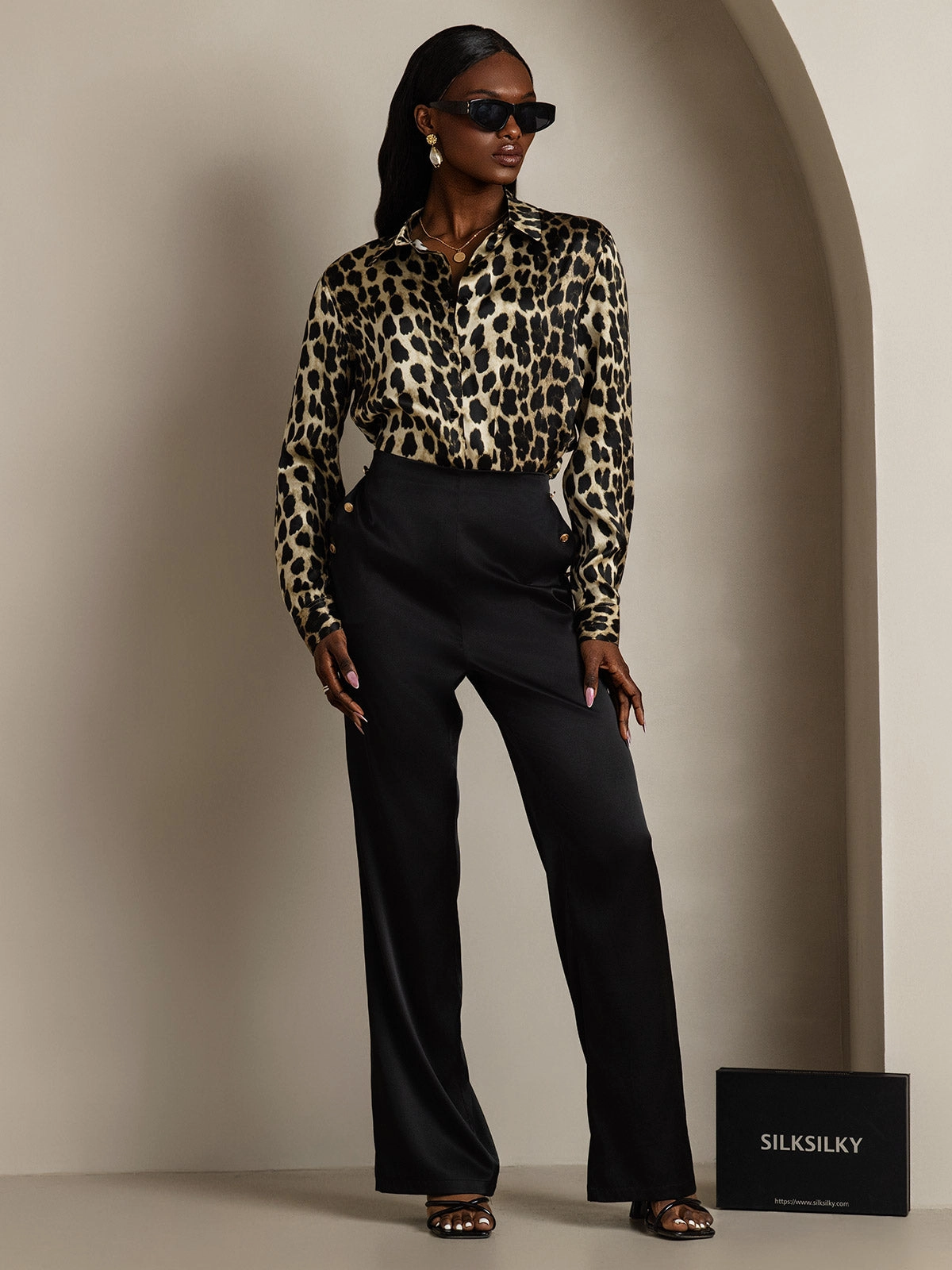 19Momme Silk Basic Lapel Shirt