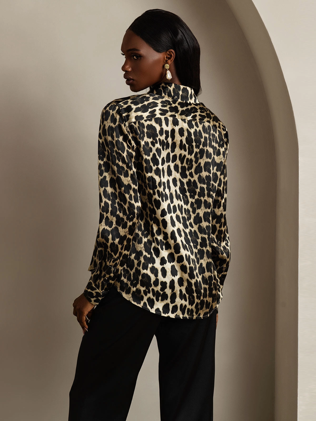 19Momme Silk Basic Lapel Shirt