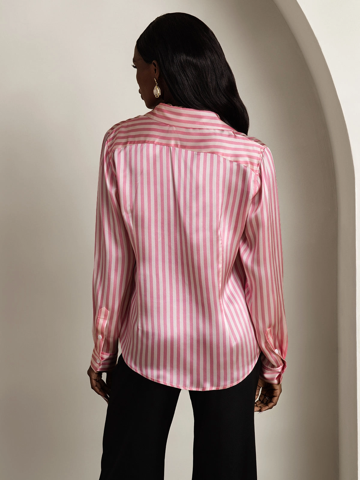 19Momme Silk Basic Lapel Shirt