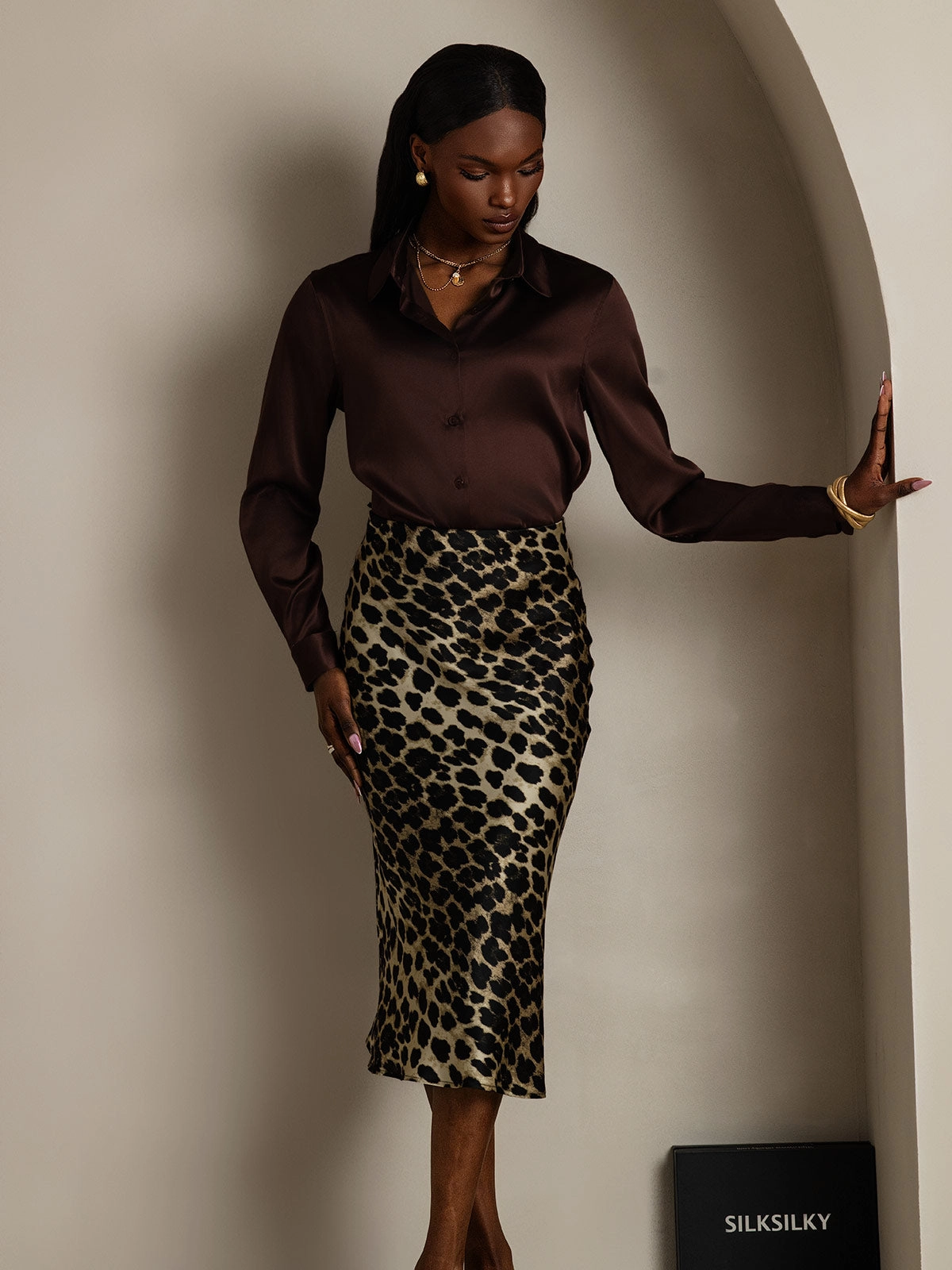 19Momme Silk Basic Lapel Shirt