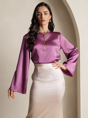 19Momme Silk Long-sleeved Blouse