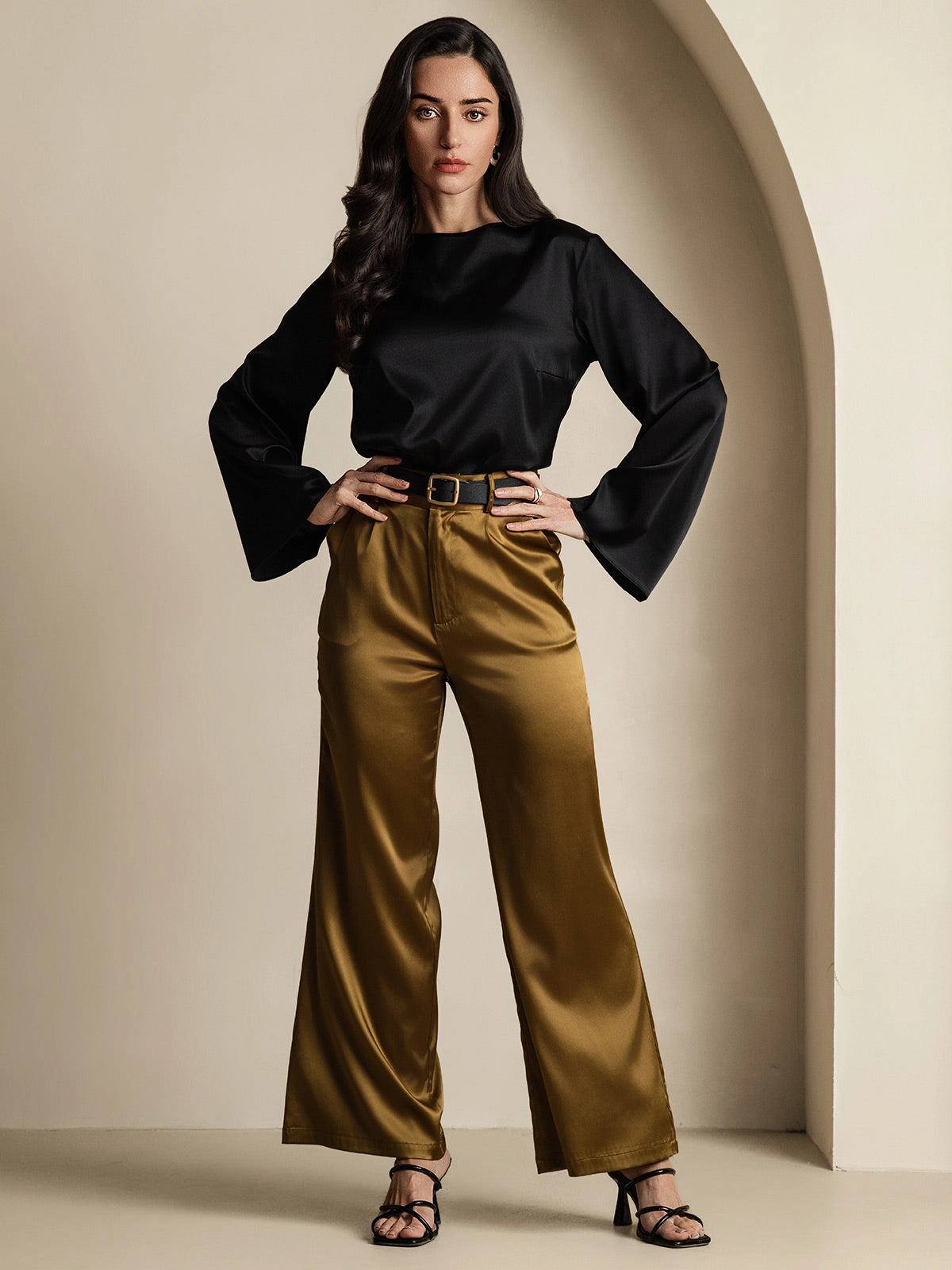 19Momme Silk Long-sleeved Blouse