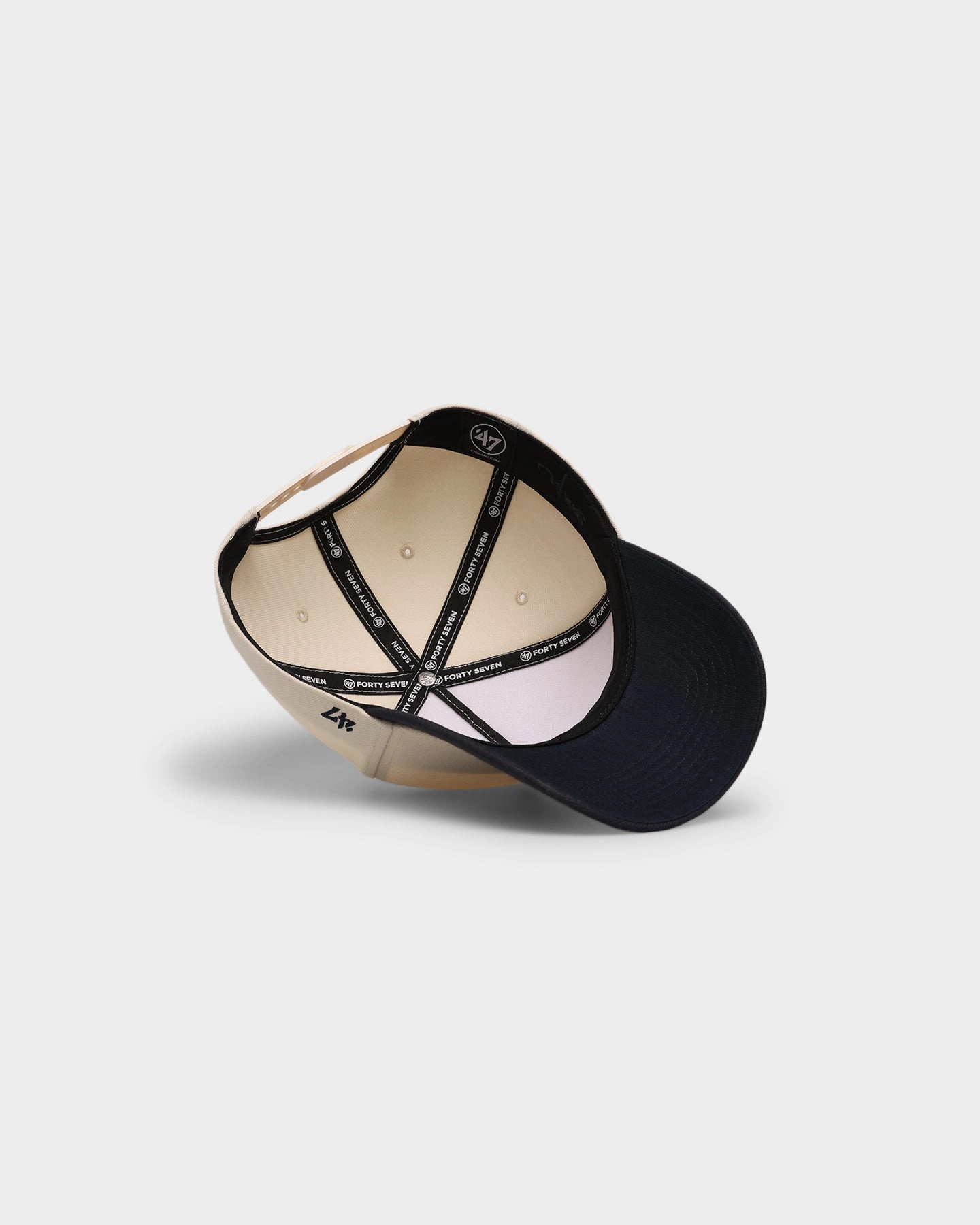 47 Brand New York Yankees 'Off White/Team Logo' MVP DT Snapback Natural
