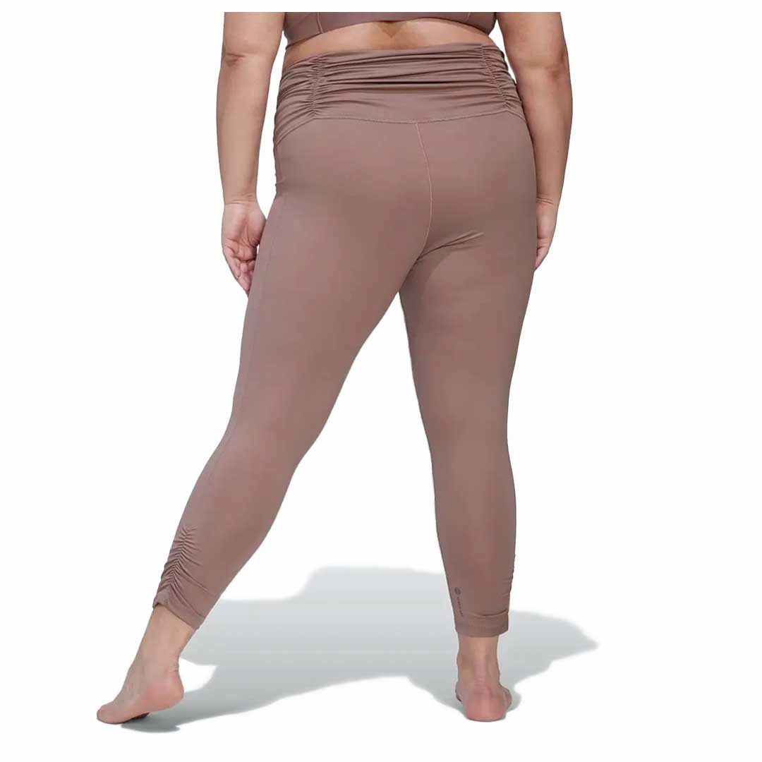 adidas - Women's Yoga Studio Gathered 7/8 Leggings (Plus Size) (HK6538)