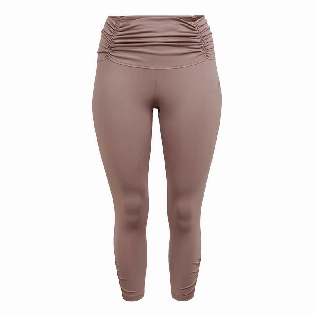 adidas - Women's Yoga Studio Gathered 7/8 Leggings (Plus Size) (HK6538)