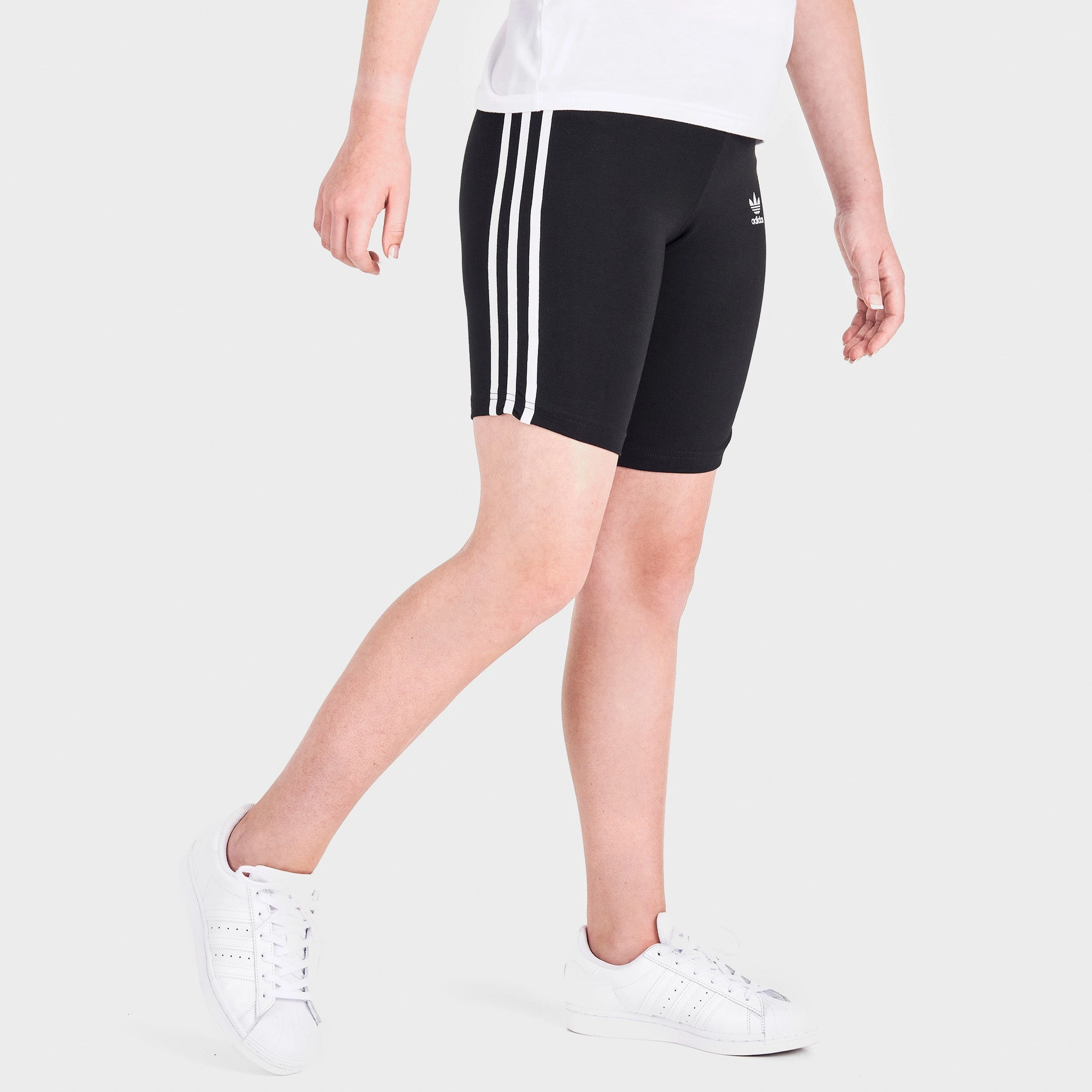 adidas Originals Junior Girls' Adicolor Cycling Shorts Black / White