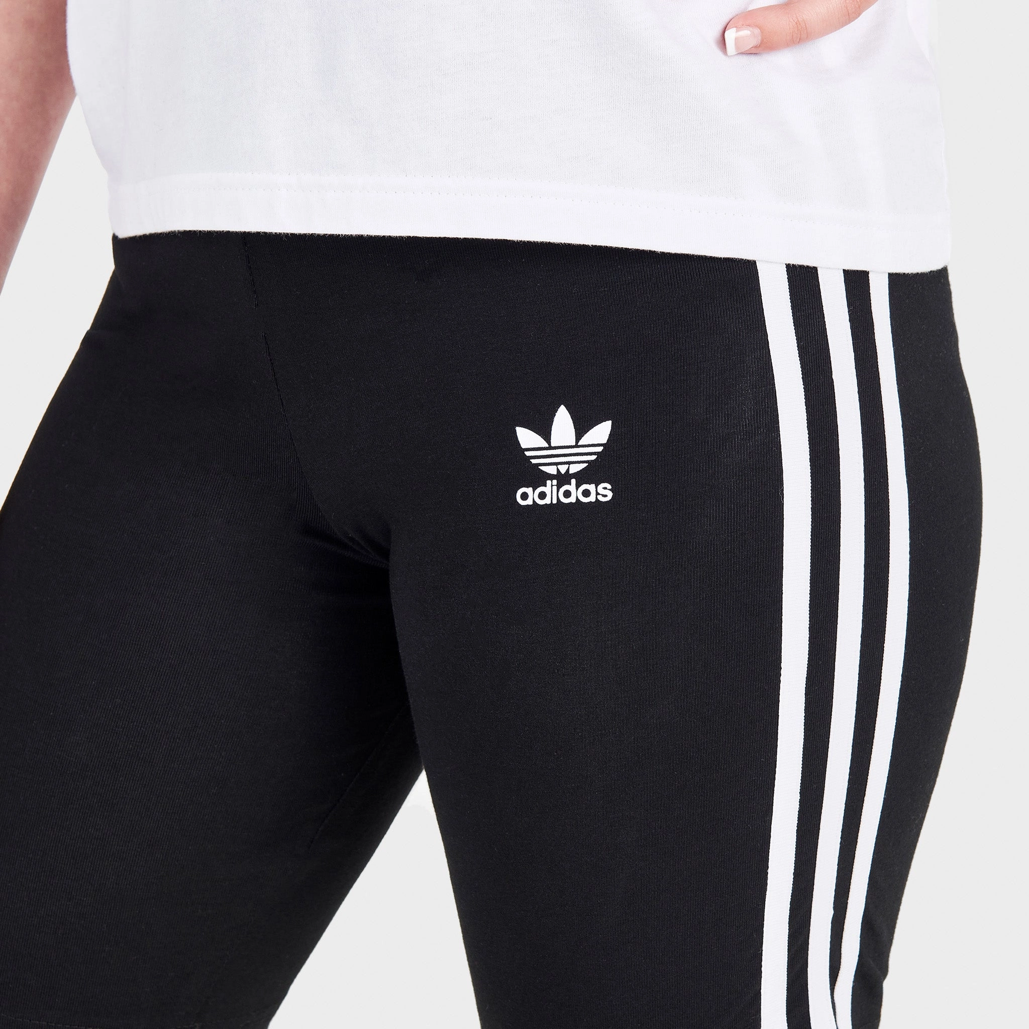 adidas Originals Junior Girls' Adicolor Cycling Shorts Black / White