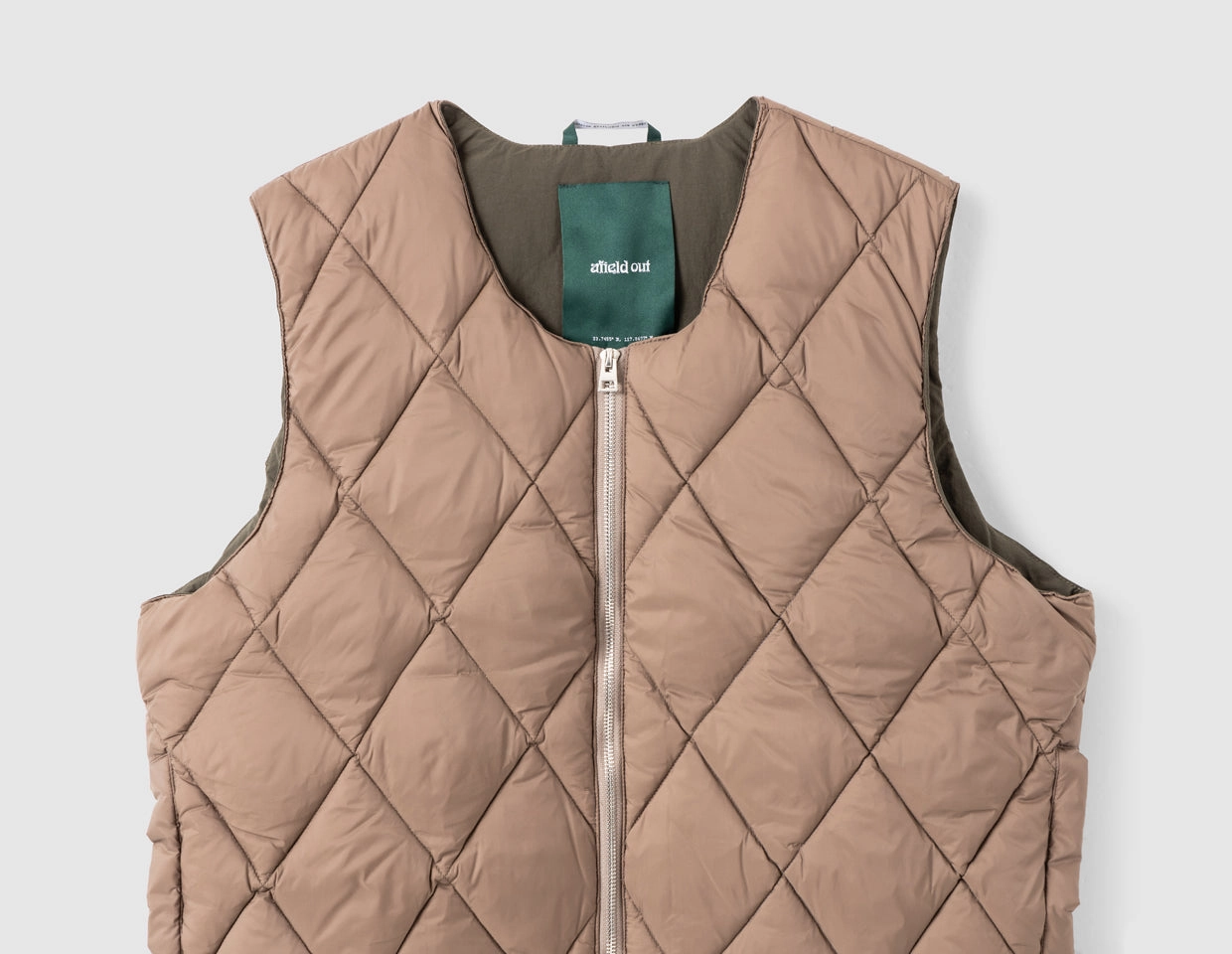 Afield Out Stone Puffer Vest / Brown