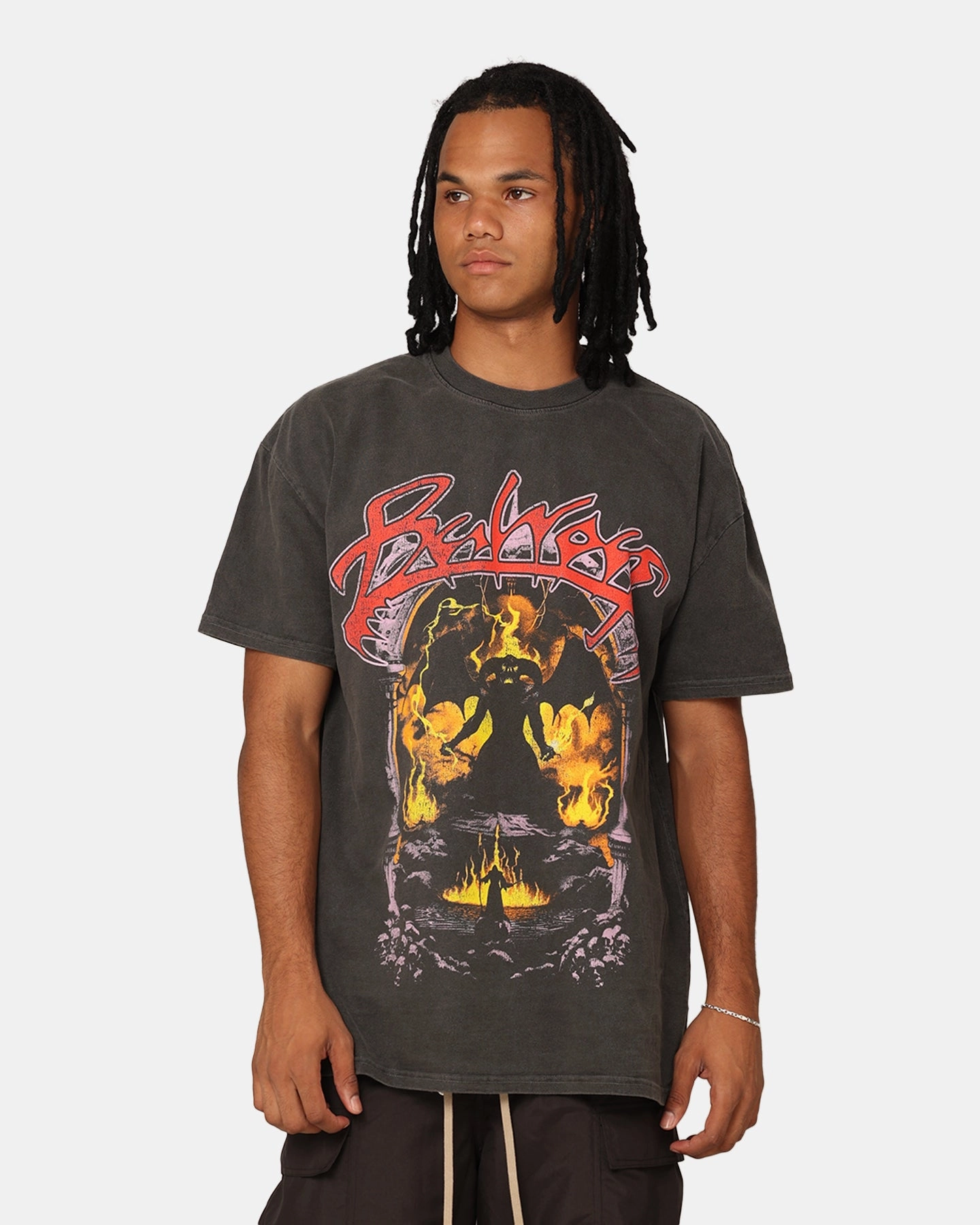 American Thrift X Lord Of The Rings Balrog Heavyweight T-Shirt Black Wash