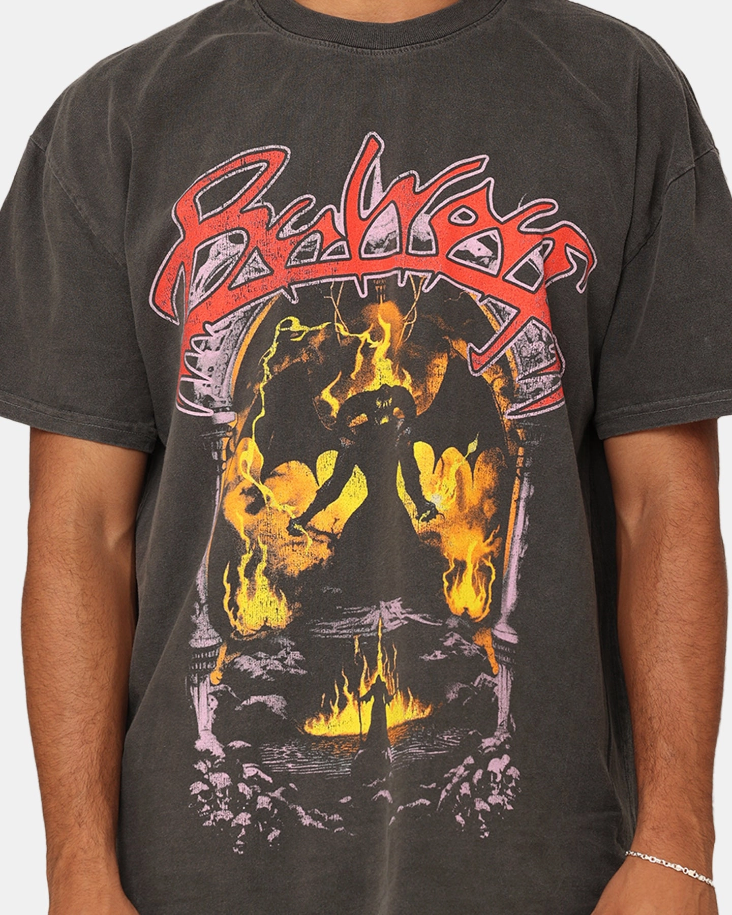 American Thrift X Lord Of The Rings Balrog Heavyweight T-Shirt Black Wash