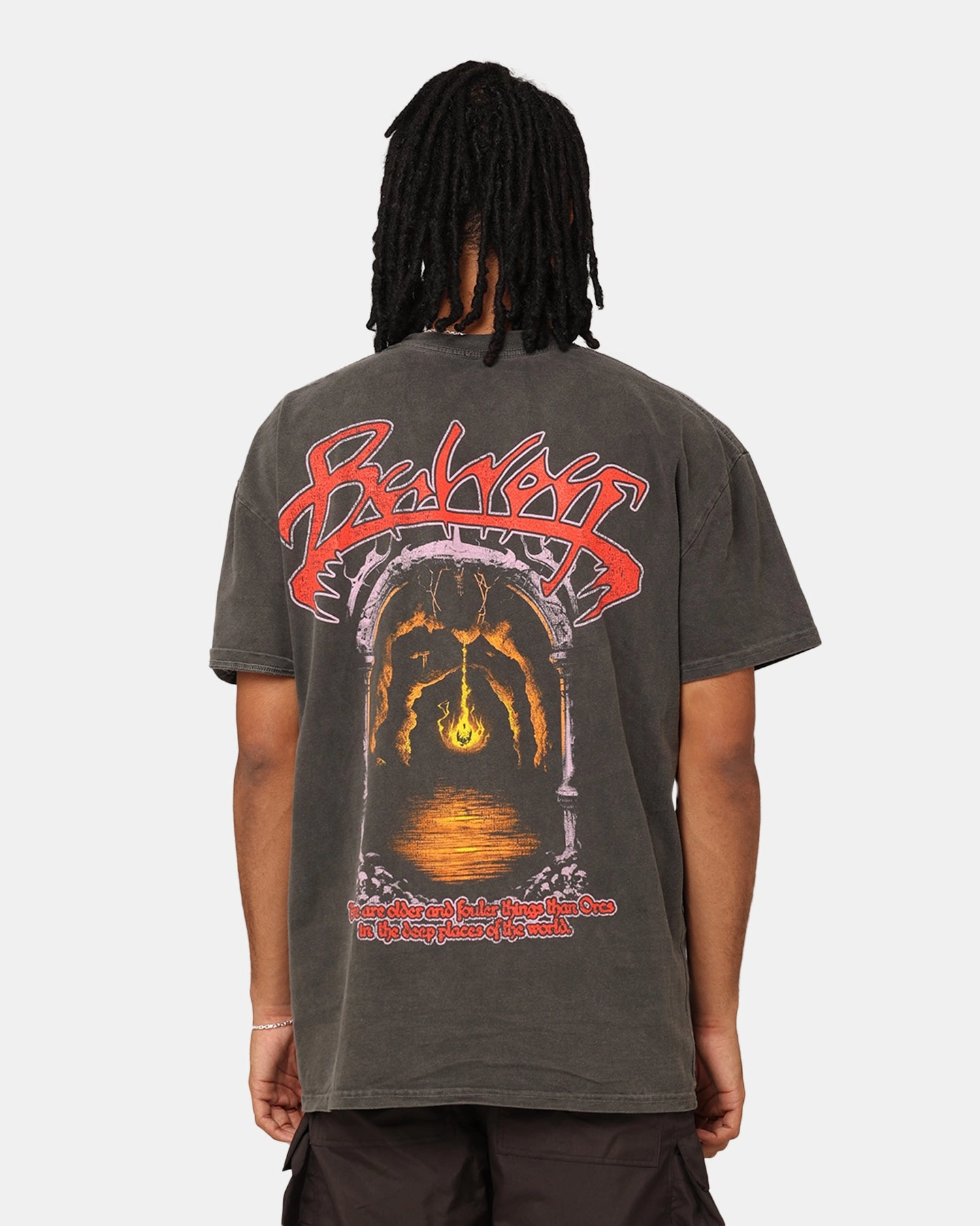 American Thrift X Lord Of The Rings Balrog Heavyweight T-Shirt Black Wash