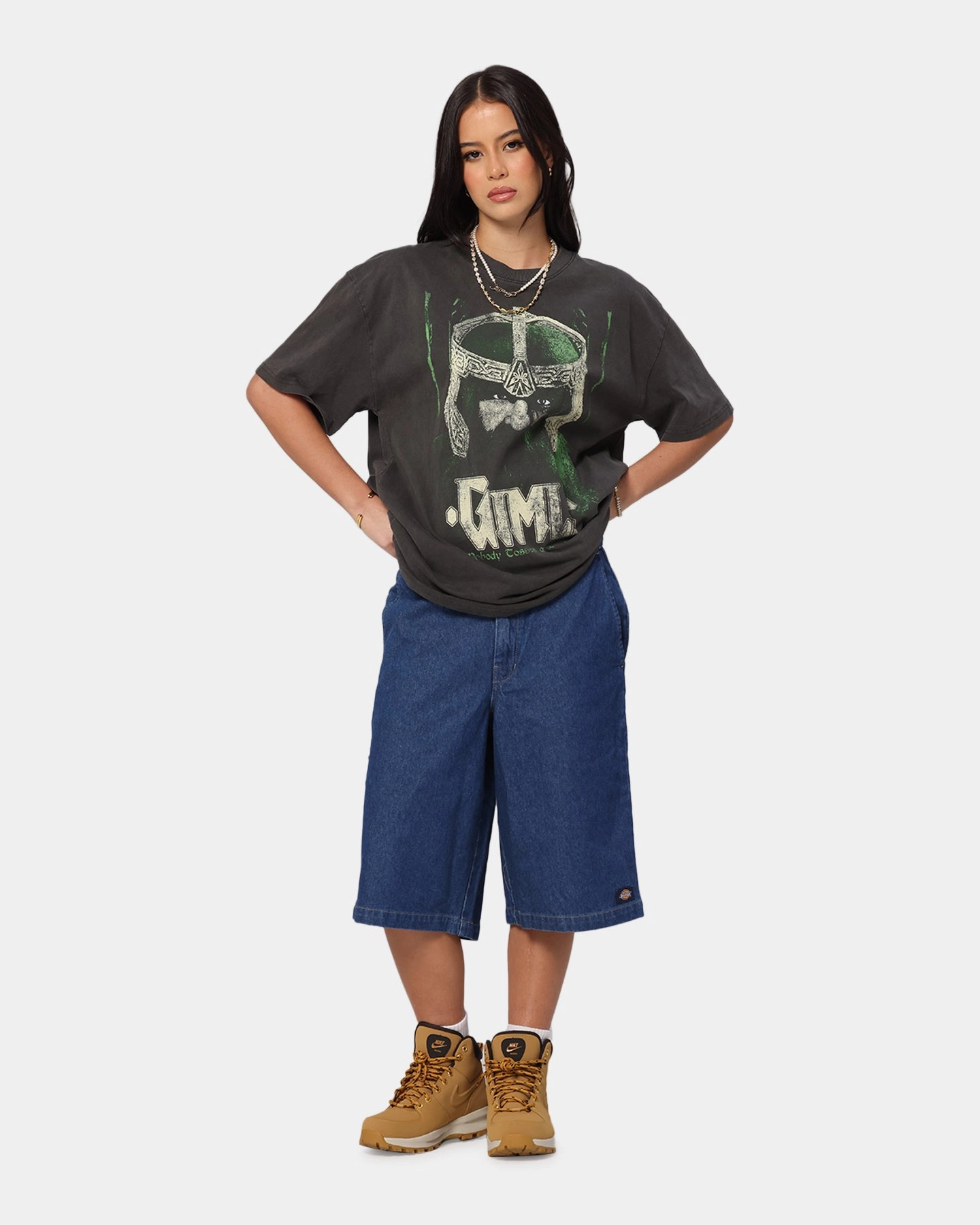 American Thrift X Lord Of The Rings Gimli Toss Heavy T-Shirt Black Wash