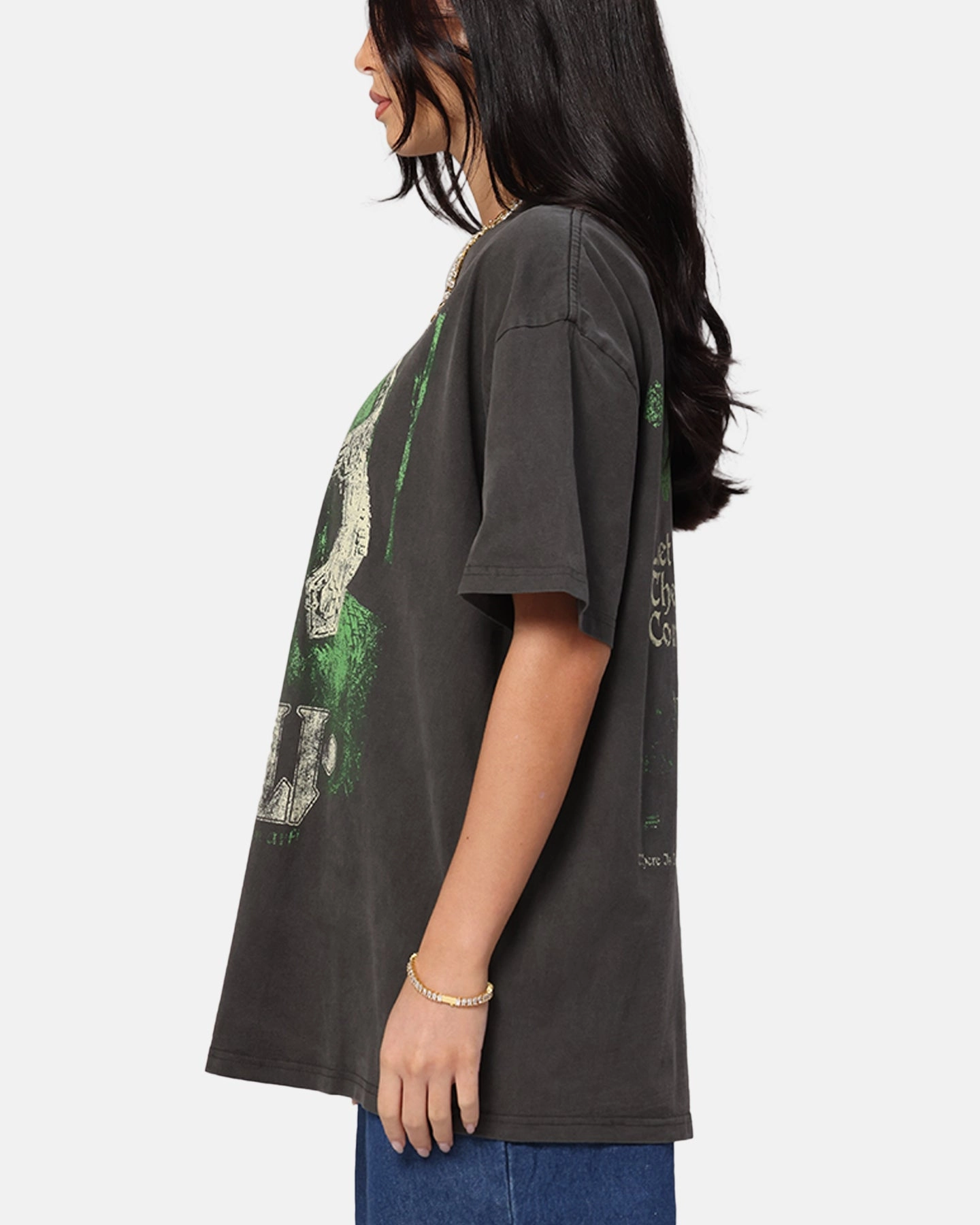 American Thrift X Lord Of The Rings Gimli Toss Heavy T-Shirt Black Wash