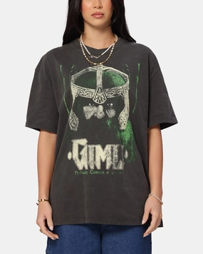 American Thrift X Lord Of The Rings Gimli Toss Heavy T-Shirt Black Wash