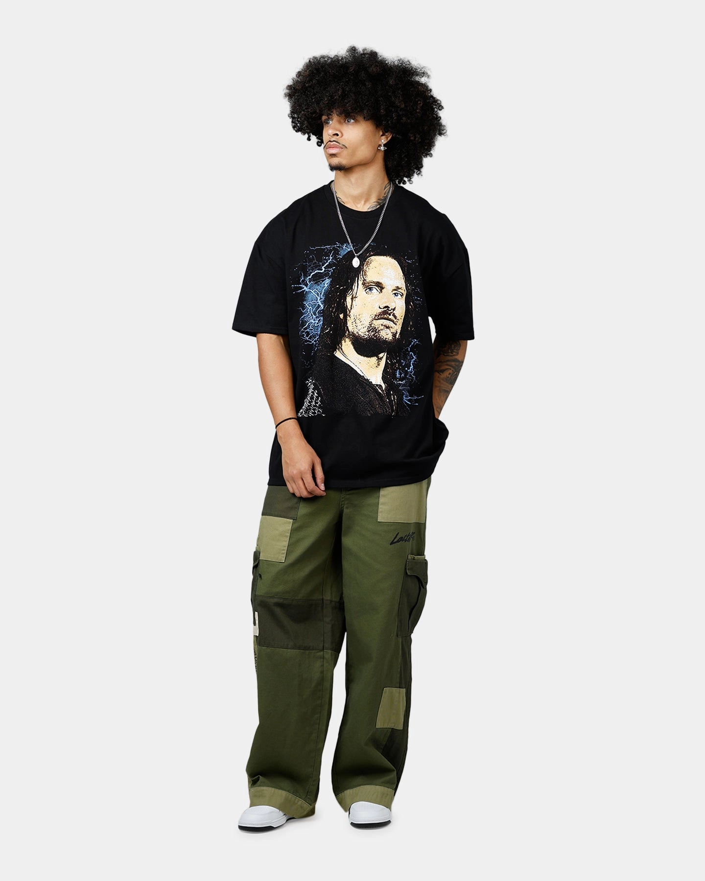 American Thrift X The Lord Of The Rings Aragorn Heavyweight T-Shirt Black