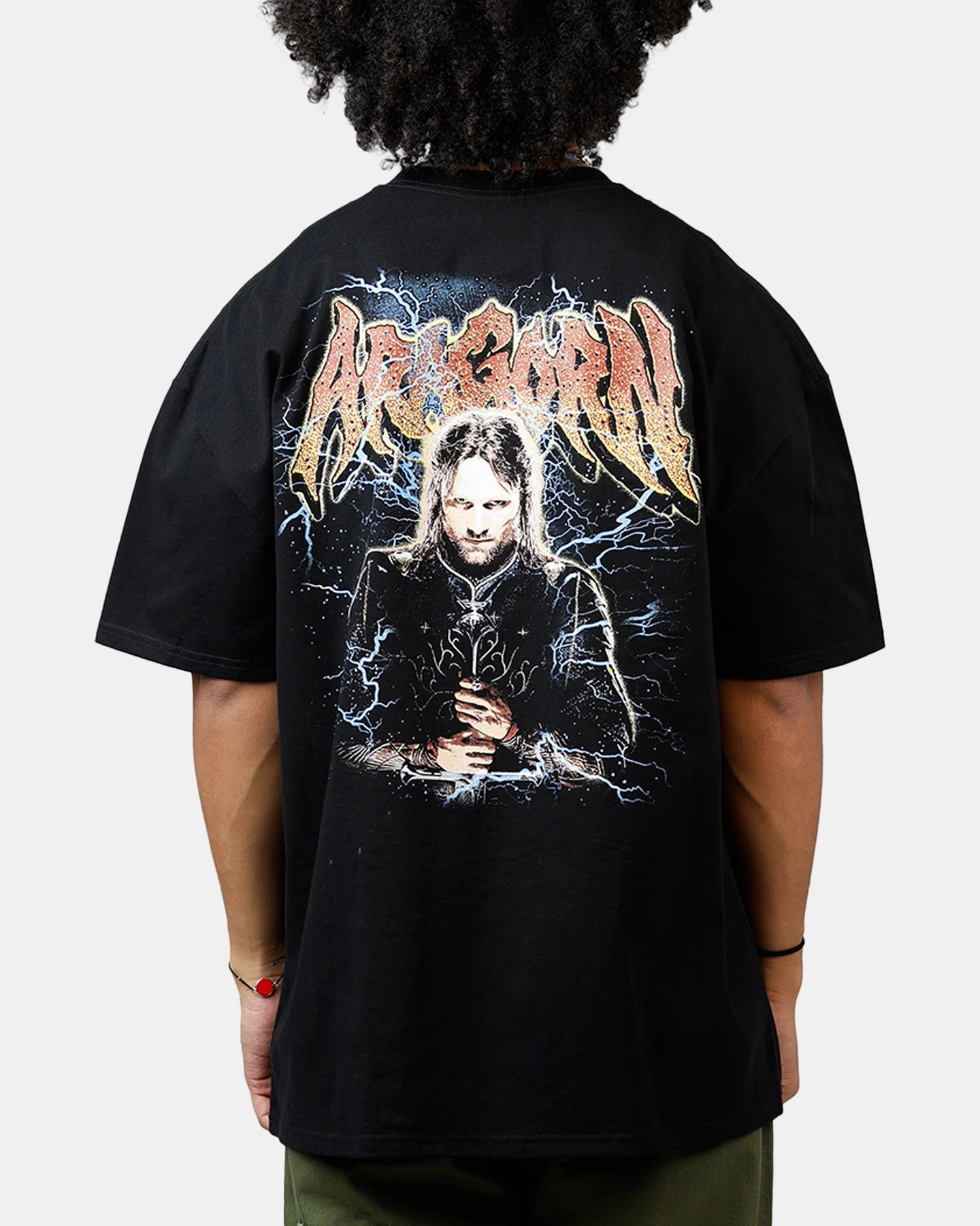 American Thrift X The Lord Of The Rings Aragorn Heavyweight T-Shirt Black