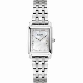 Bulova Women's Watch - Sutton Mother of Pearl Dial Silver Bracelet Diamond | 96P244