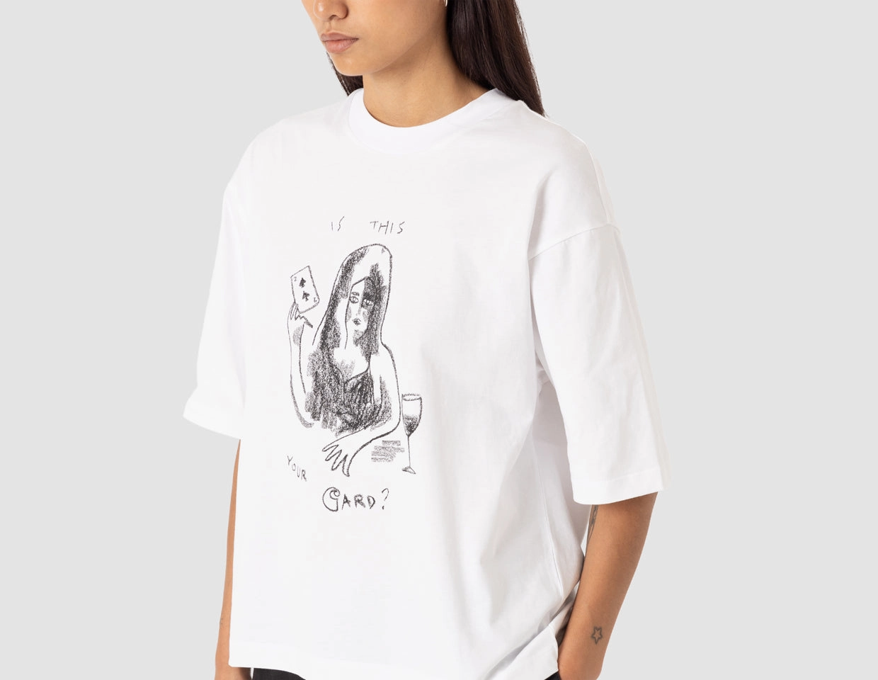 Carhartt WIP Women's Pepe Card T-shirt White / Black