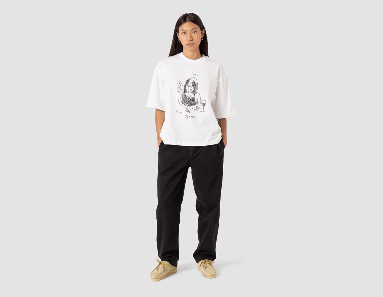 Carhartt WIP Women's Pepe Card T-shirt White / Black