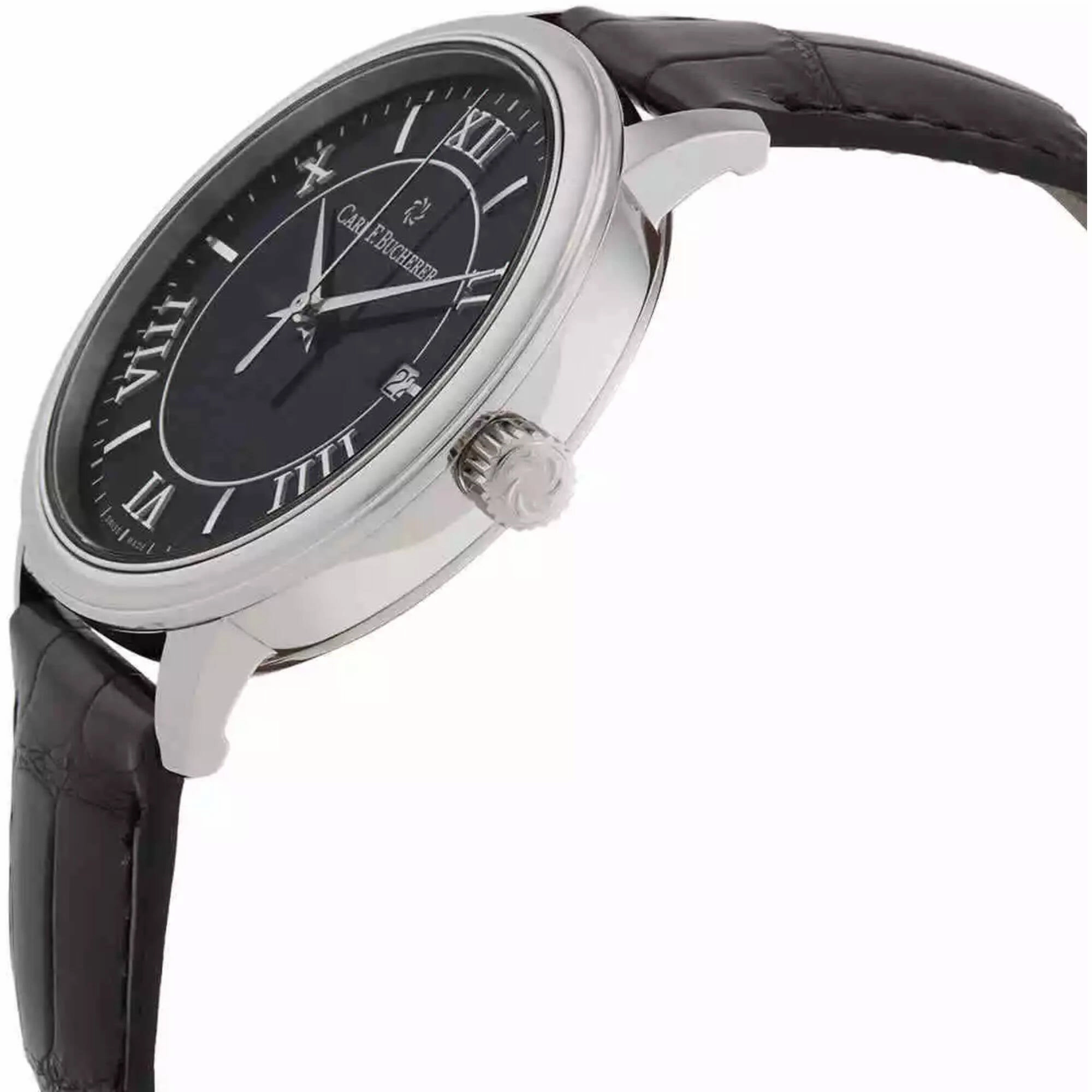 Carl Bucherer Unisex Watch - Adamavi Automatic Black Dial Strap | 00.10314.08.35.01