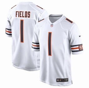 Chicago Bears Justin Fields Youth Nike White Replica Game Jersey