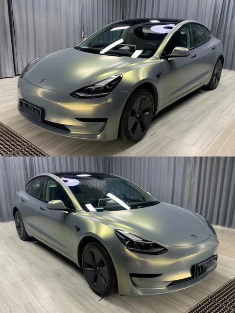 Color Shift Diamond Gray Gold Vinyl Wrap