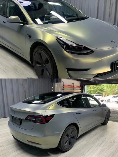 Color Shift Diamond Gray Gold Vinyl Wrap