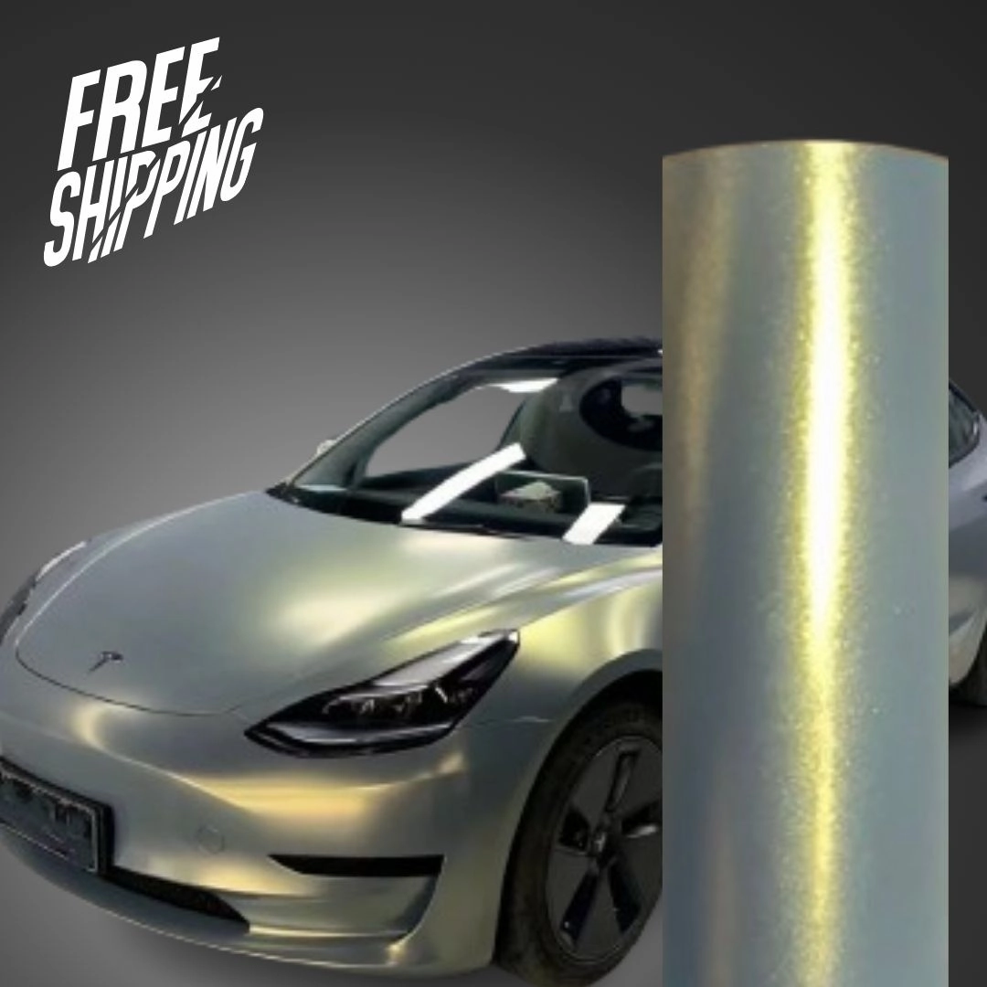 Color Shift Diamond Gray Gold Vinyl Wrap