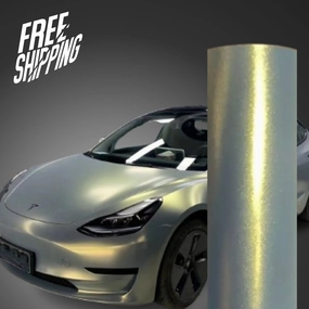 Color Shift Diamond Gray Gold Vinyl Wrap