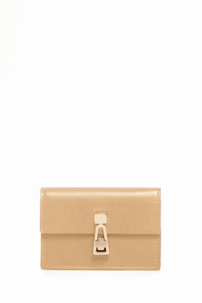 Concertina Card Wallet in Nude Leather Testing