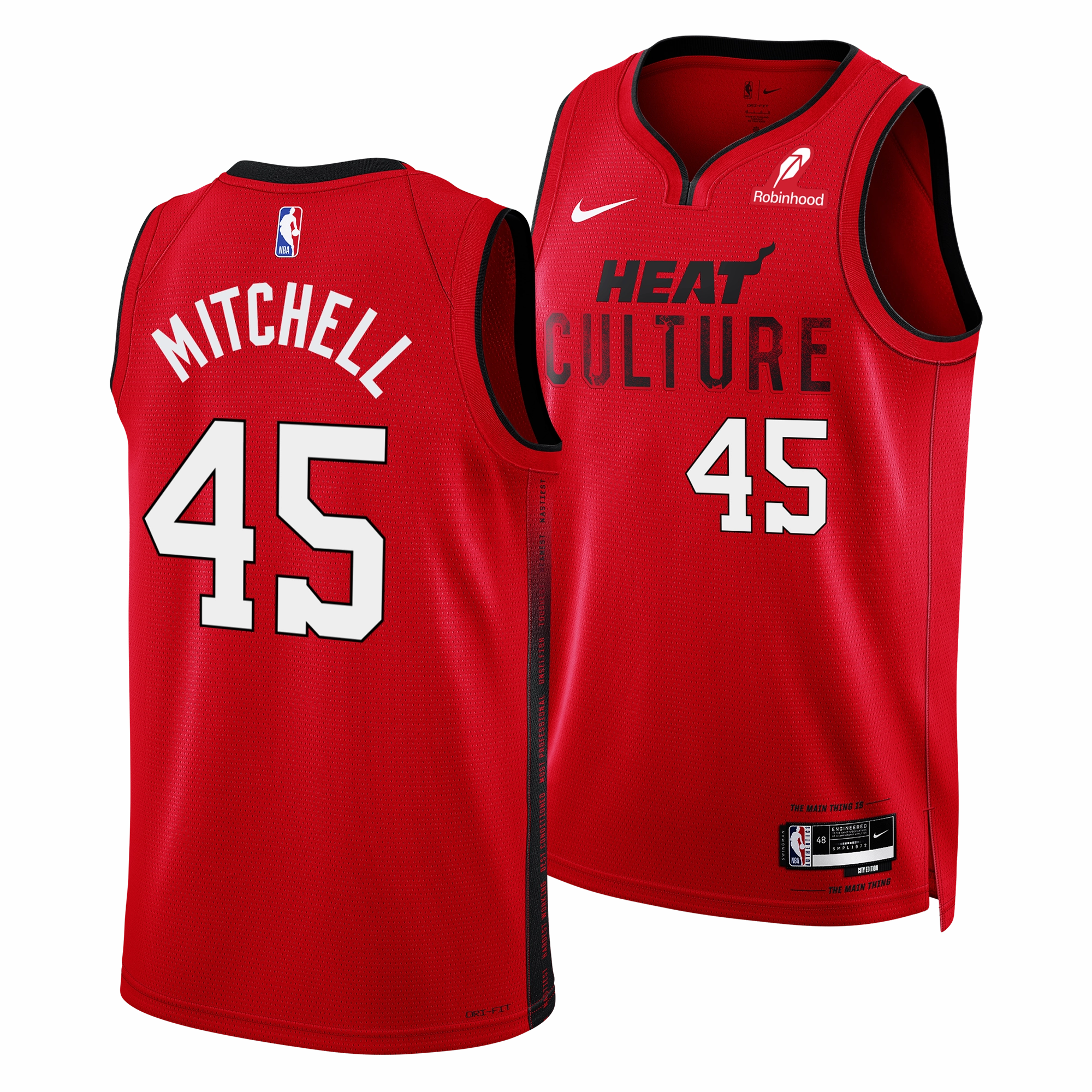 Davion Mitchell Nike HEAT Culture: Blood Red Swingman Jersey