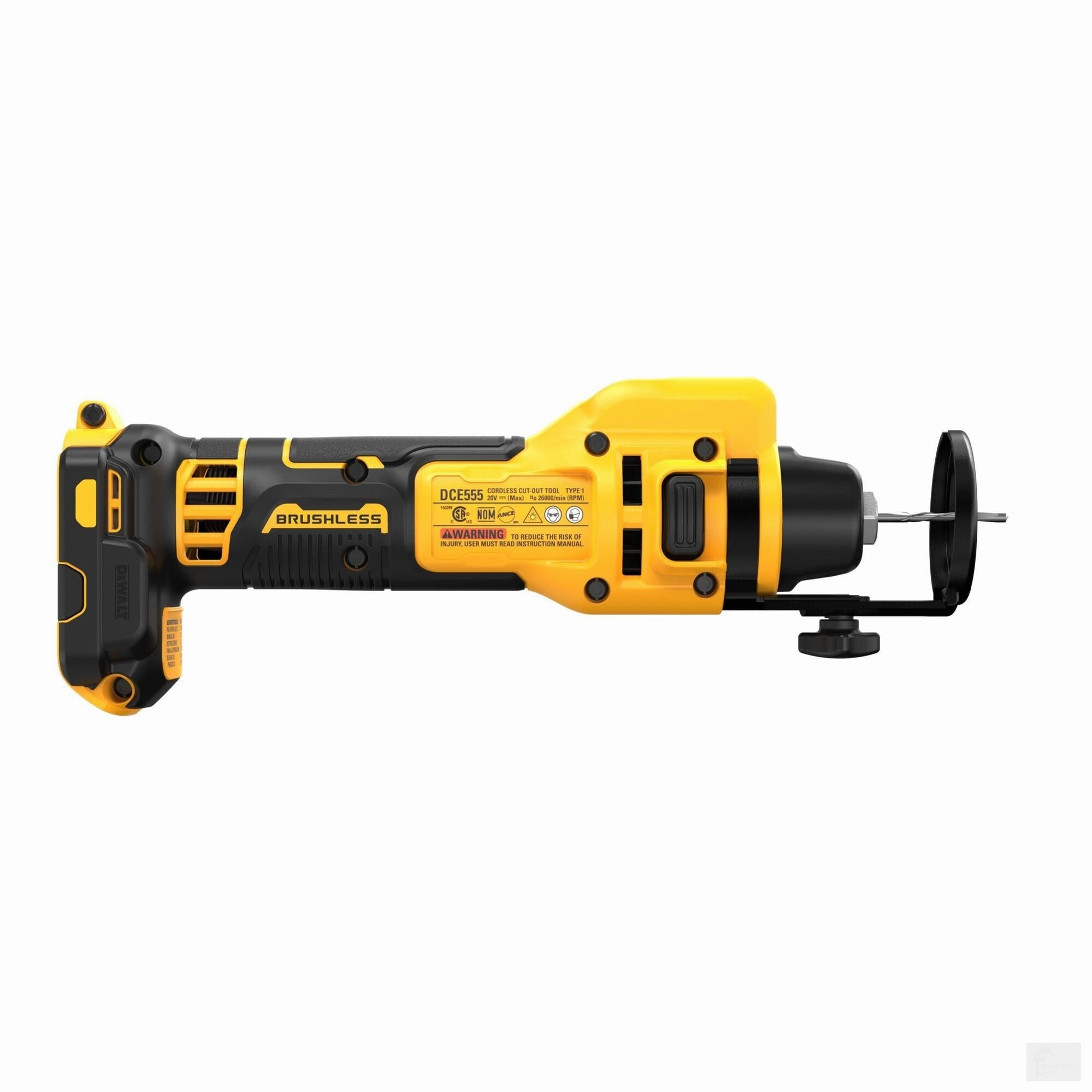 Dewalt 20V MAX* XR® Brushless Drywall Cut-Out Tool (Tool Only) {DCE555B}