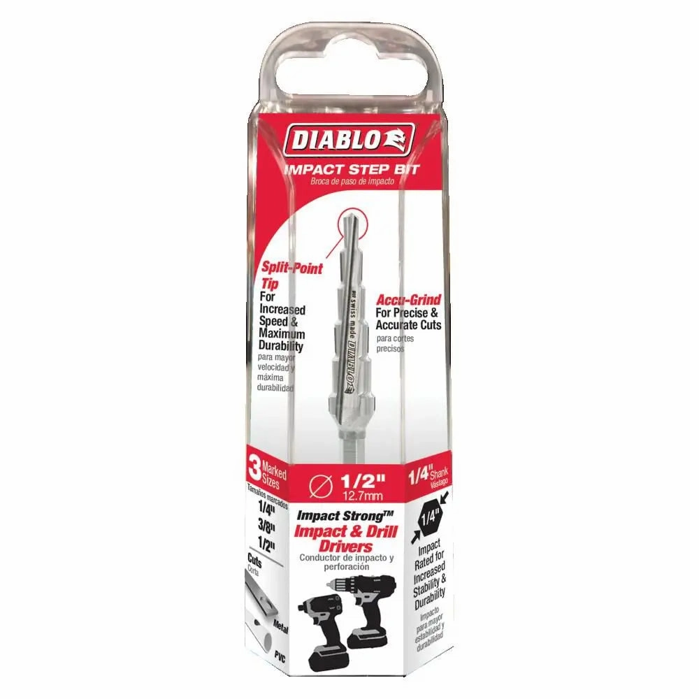 Diablo  DSD0500S06  -  1/2" Step Bit - 6 Step