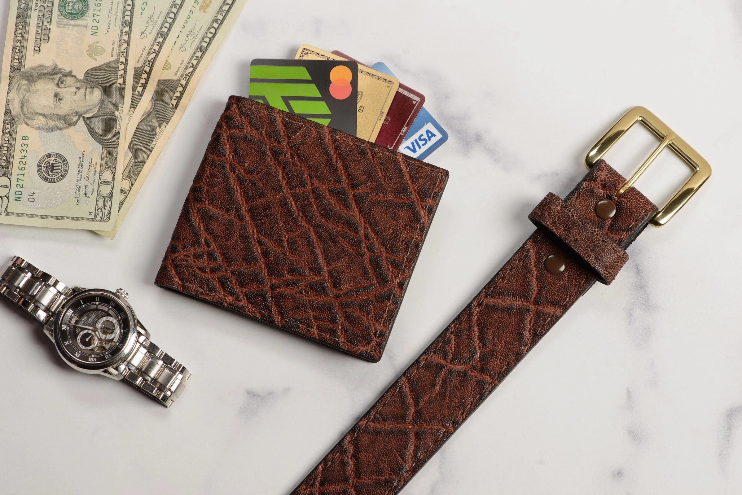Dragon Fire Elephant Money Belt With 25" Zipper 1.50" Wide