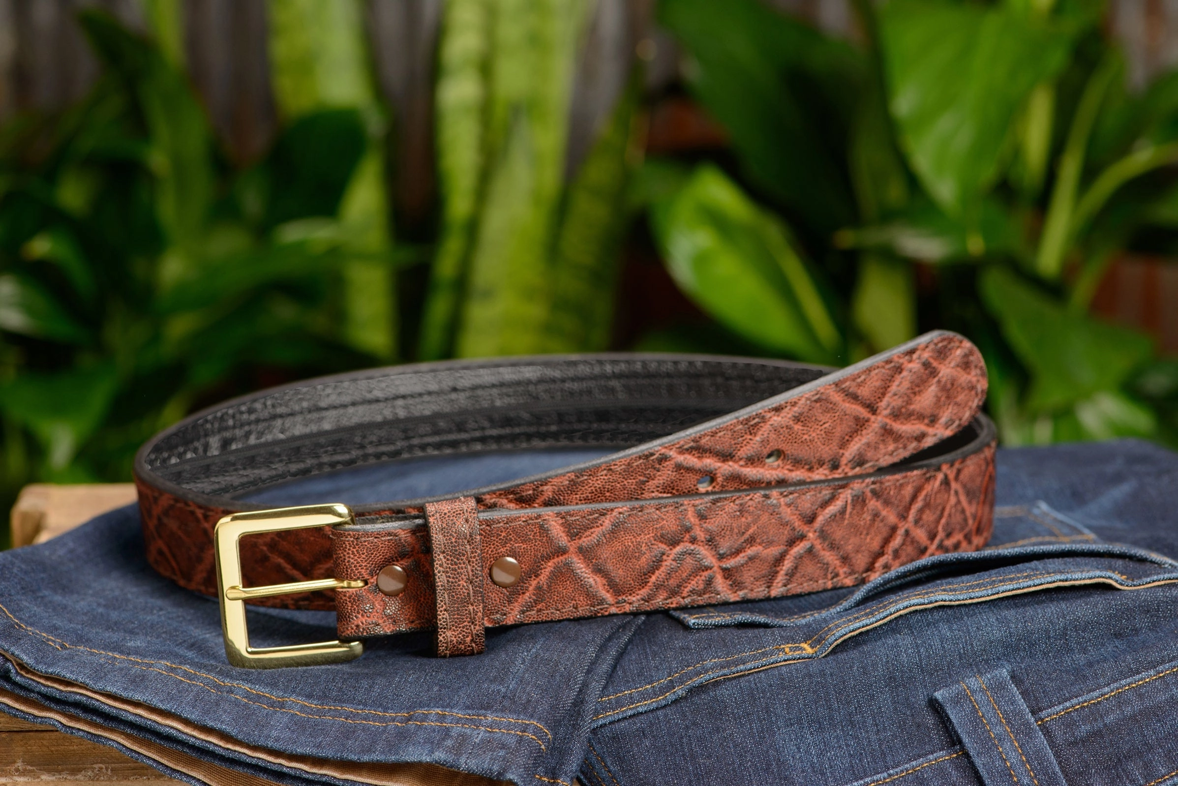Dragon Fire Elephant Money Belt With 25" Zipper 1.50" Wide