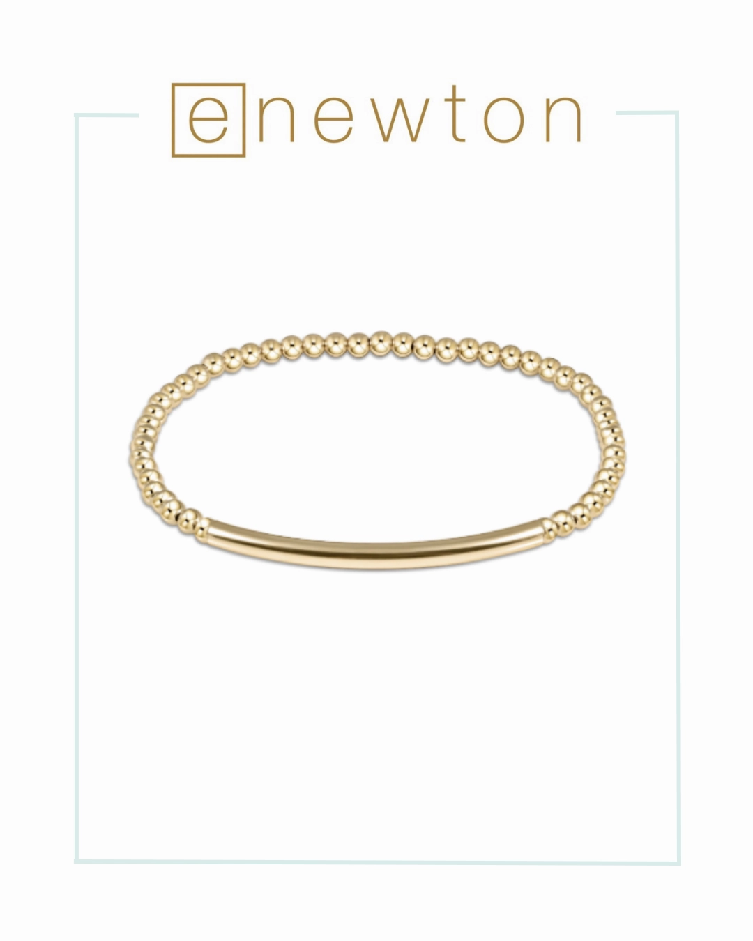 E Newton Classic Gold 3mm Bead Bracelet - Bliss Bar Smooth