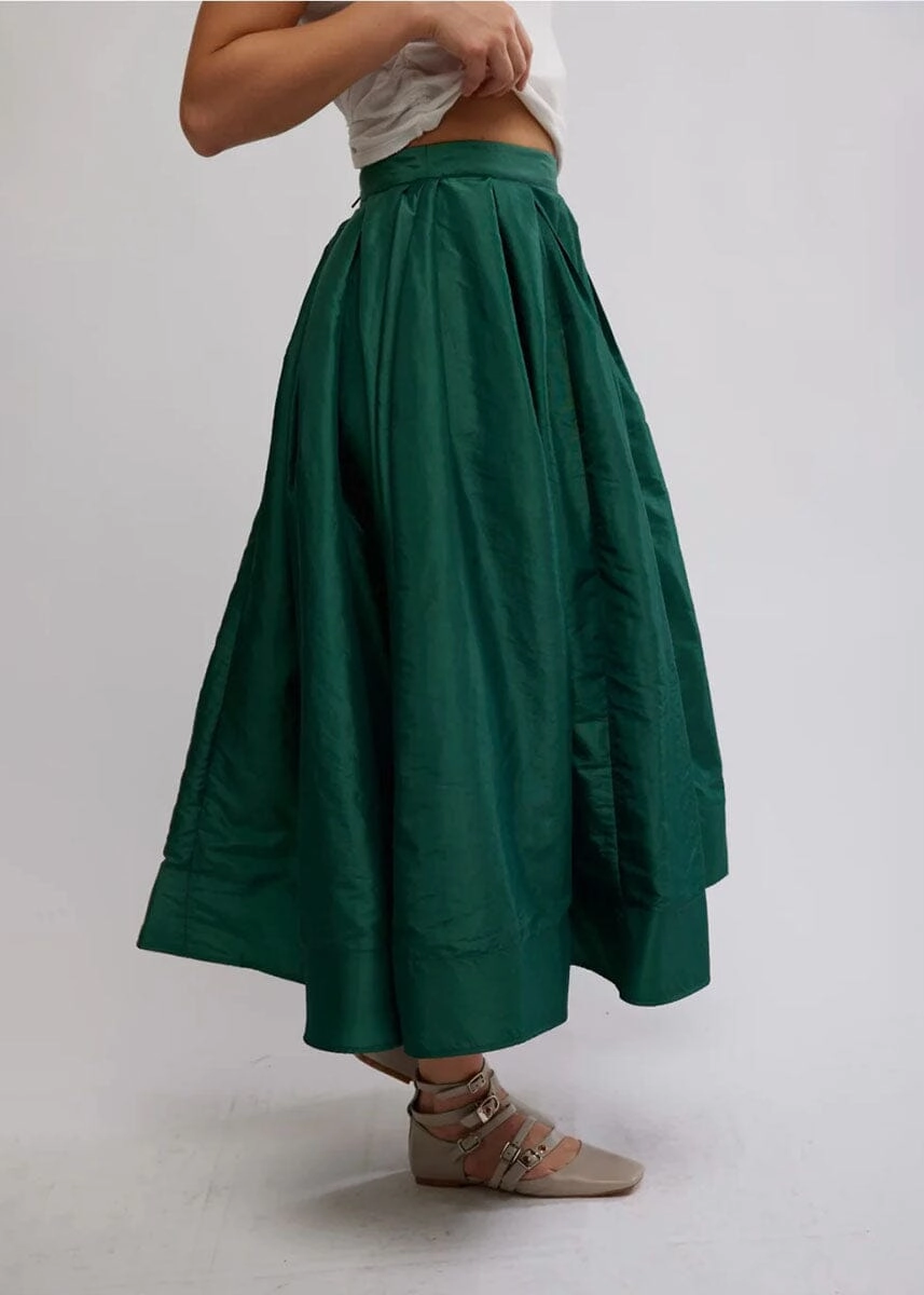 Emilia Full Skirt - Uncut Emerald