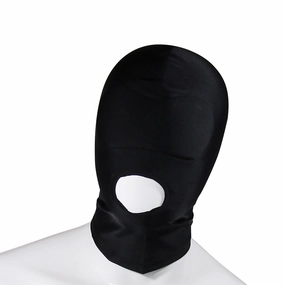 Fetish Pleasure Play Black O-Mouth Hood