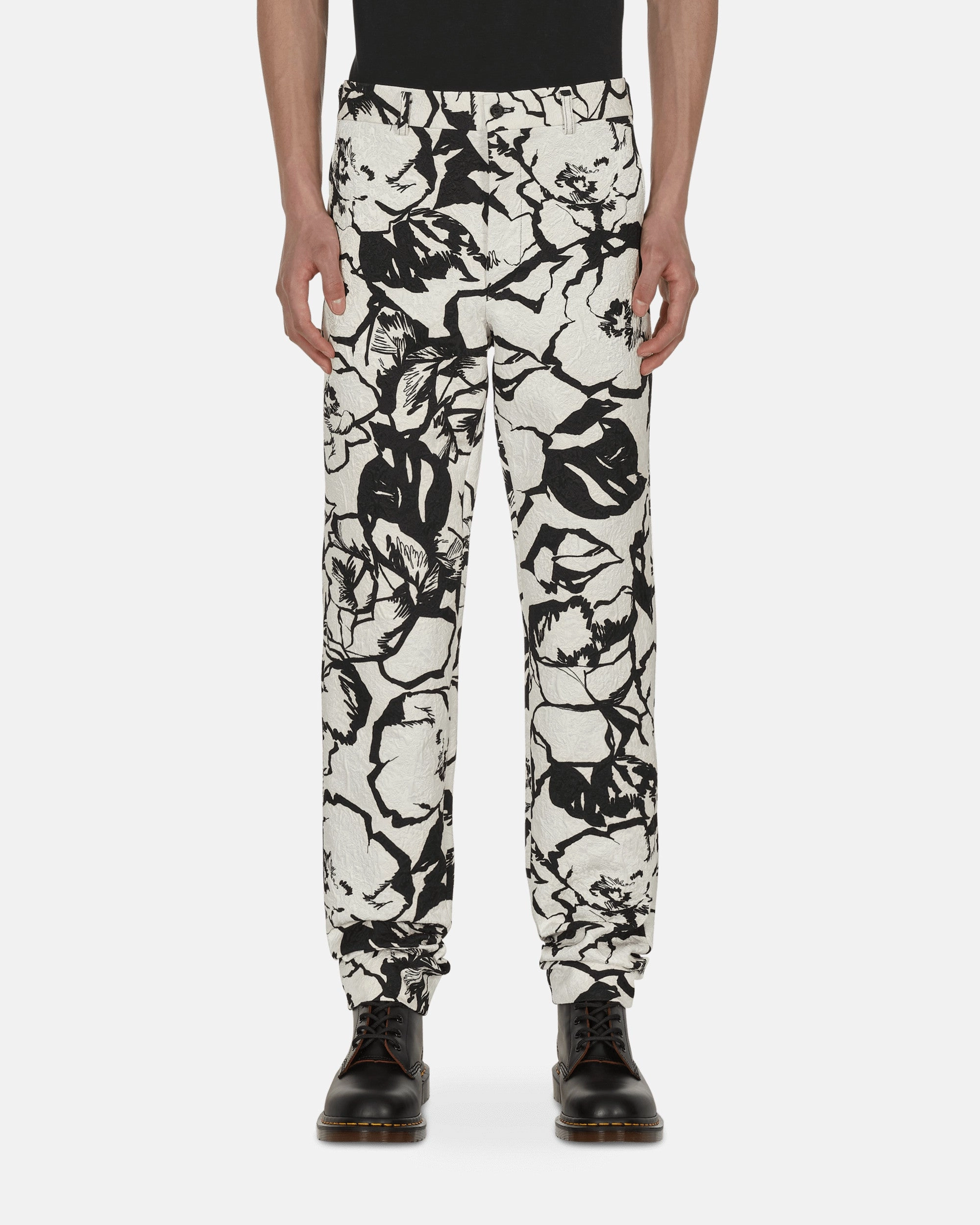 Floral Trousers White