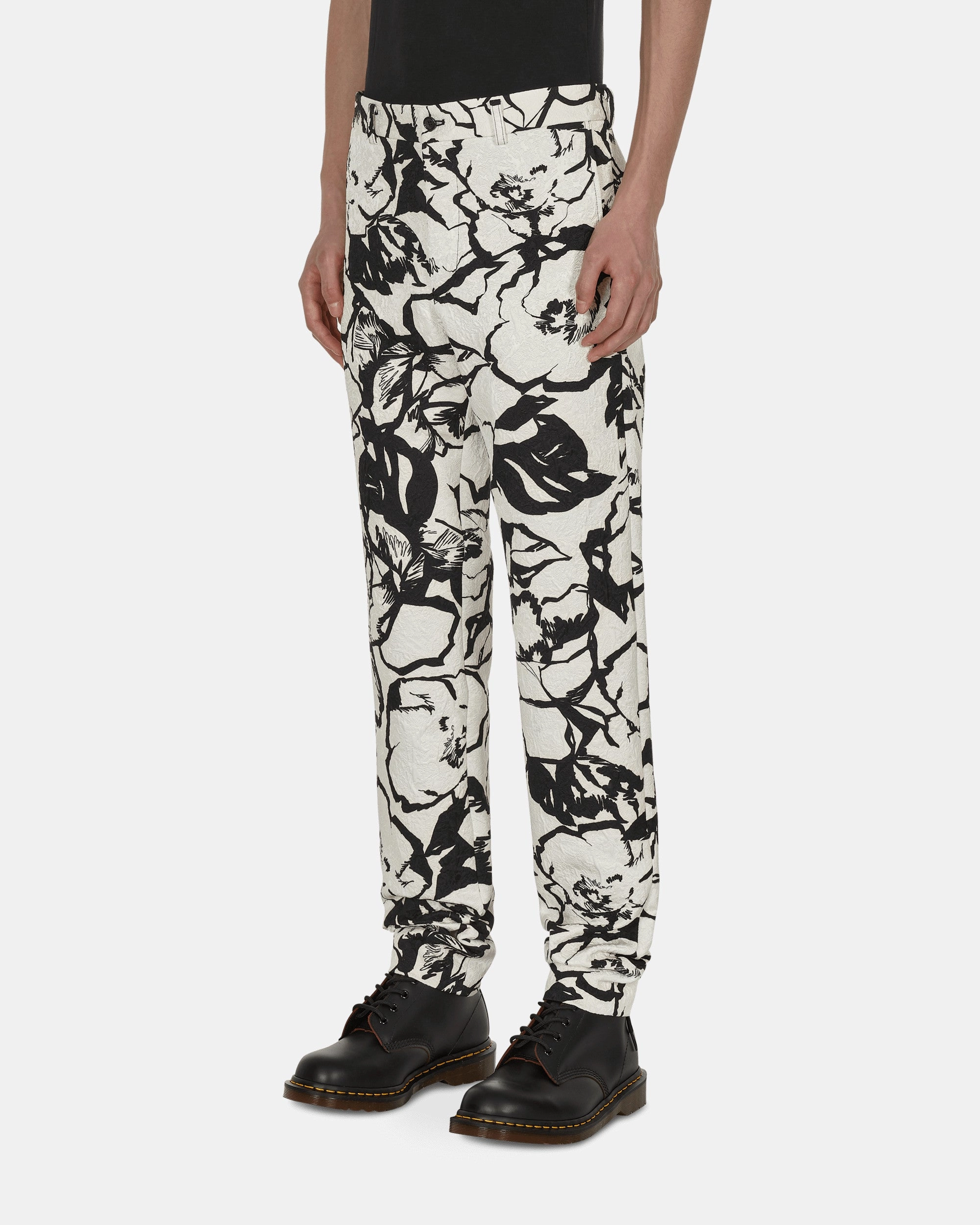 Floral Trousers White
