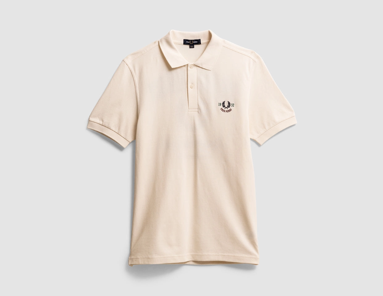Fred Perry Embroidered Polo Ecru
