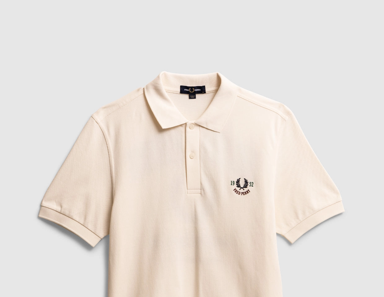 Fred Perry Embroidered Polo Ecru