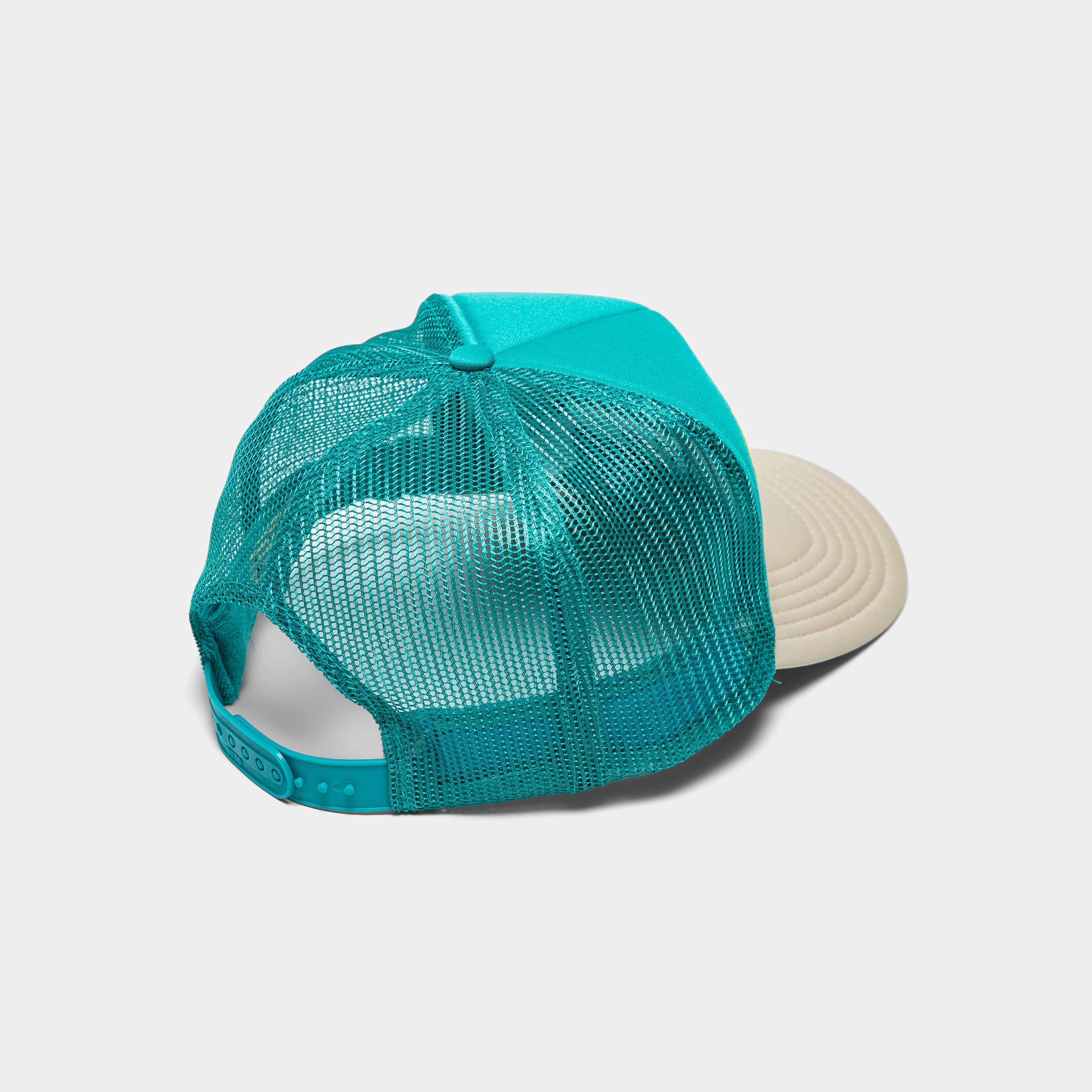 FREE WHEELIN' Trucker Cap - Turquoise/Beige