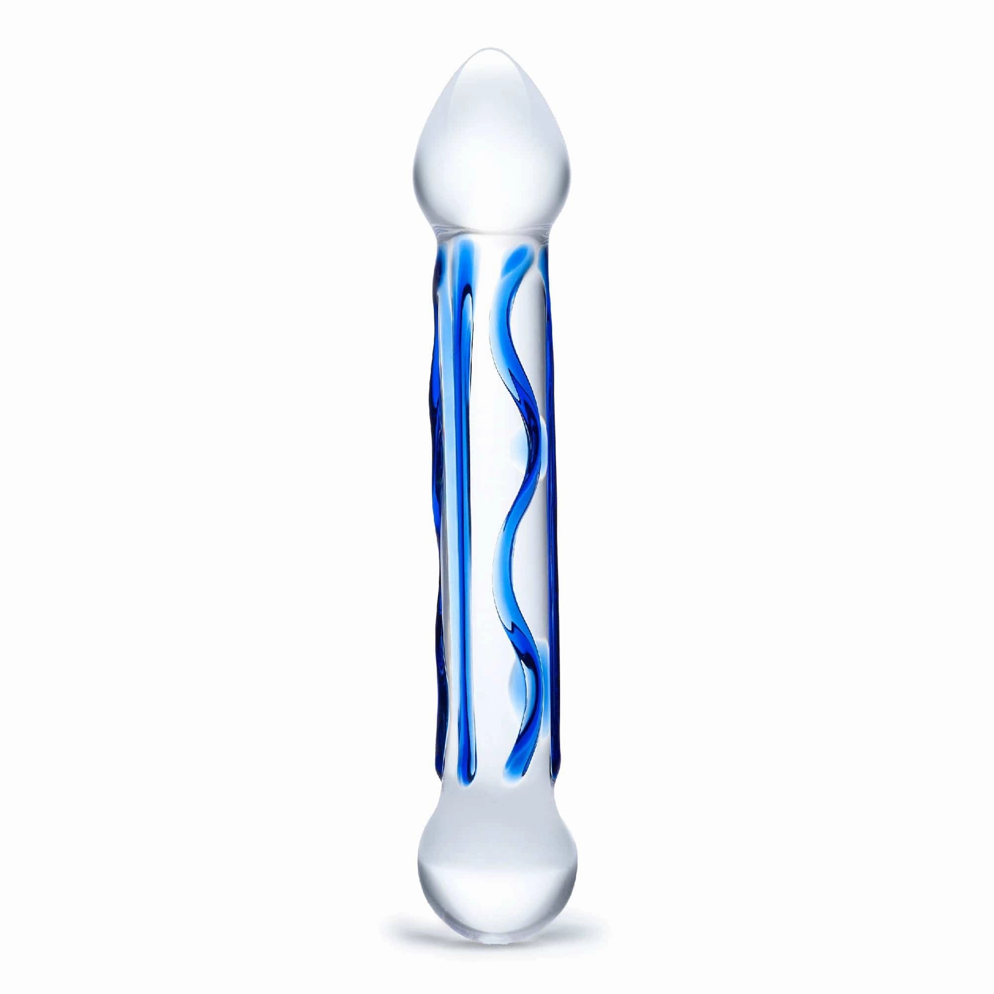 Glas - Tip Textured Glass Dildo 6.5" (Clear)