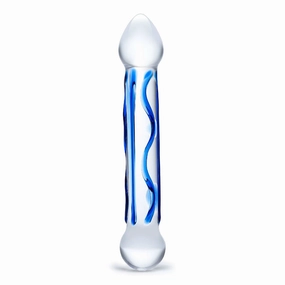 Glas - Tip Textured Glass Dildo 6.5" (Clear)