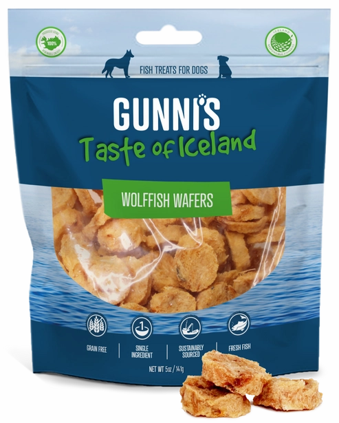 Gunnis WolfFish Wafers Fish Dog Treats